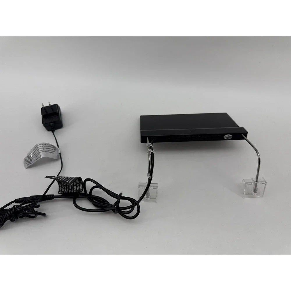 Top Fin Clip On LED Light Black DC Power IPX4 Indoor Aquarium Universal Switch